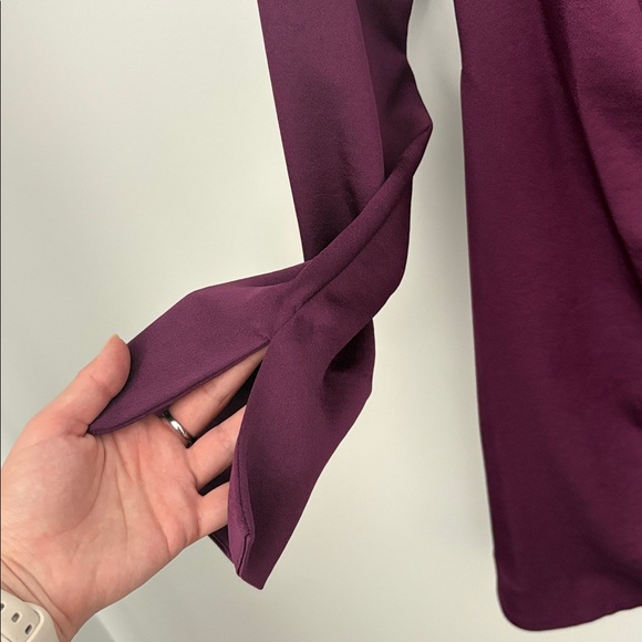 Mango (MNG) Silk Wrap Belt Dress Size 4 - Picture 6 of 9